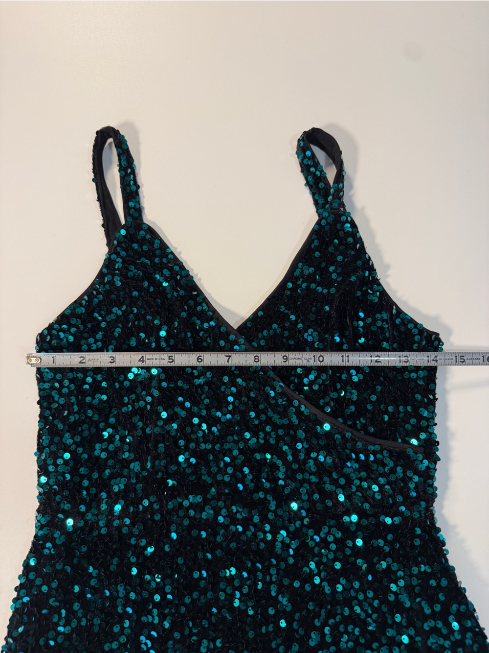 Lulus Emerald Green Sequin Mermaid Maxi Dress with slit Women's Small - Picture 10 of 12